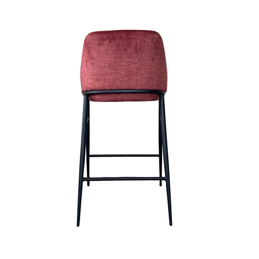 Vai Bar Stool - Bella Velour Coral Tommy Franks 4