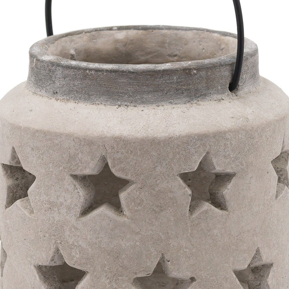 Hill Interiors Bloomville Star Lantern in Stone