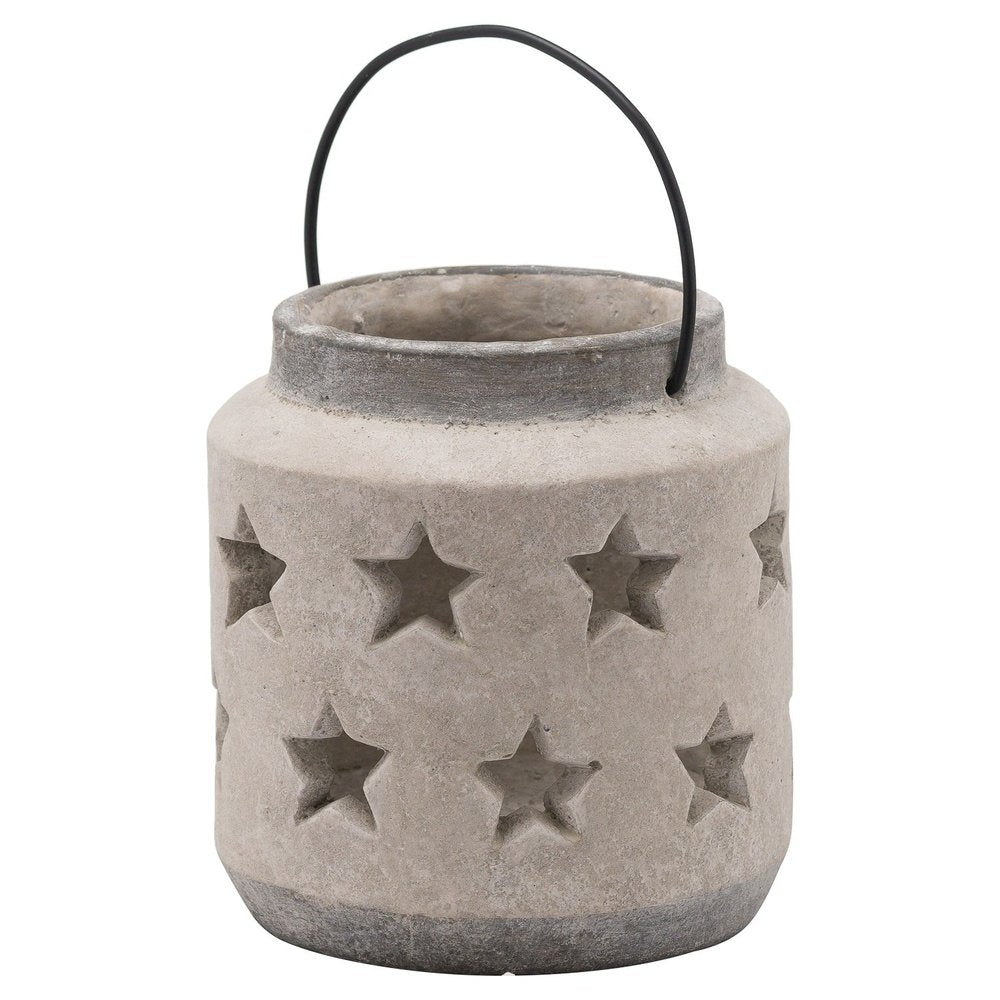 Hill Interiors Bloomville Star Lantern in Stone