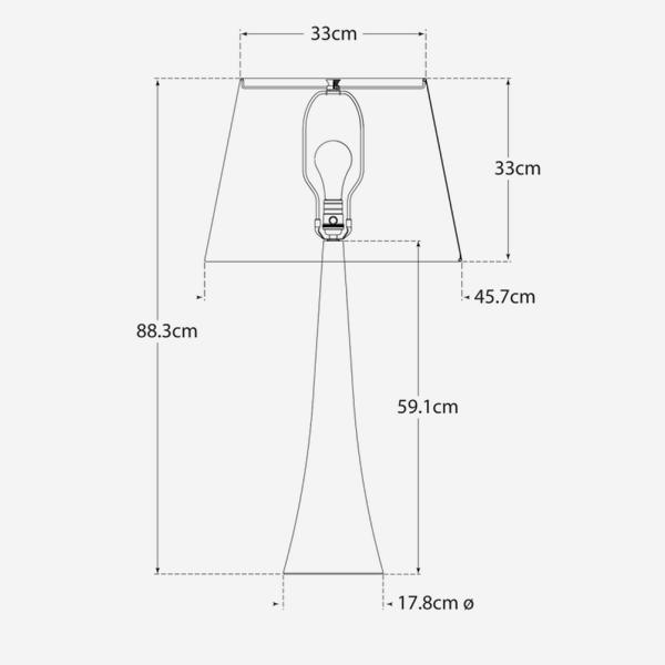 Dover Table Lamp - Gold AndrewMartin 3