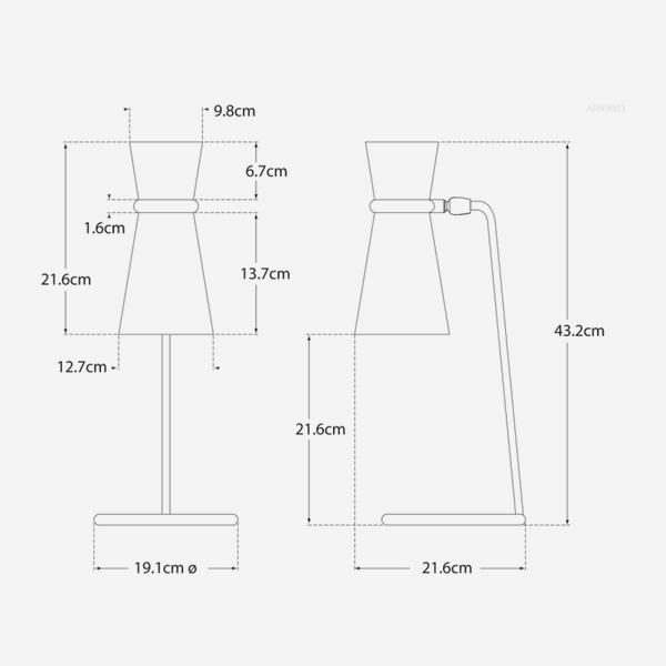 Andrew Martin Clarkson Table Lamp Brass