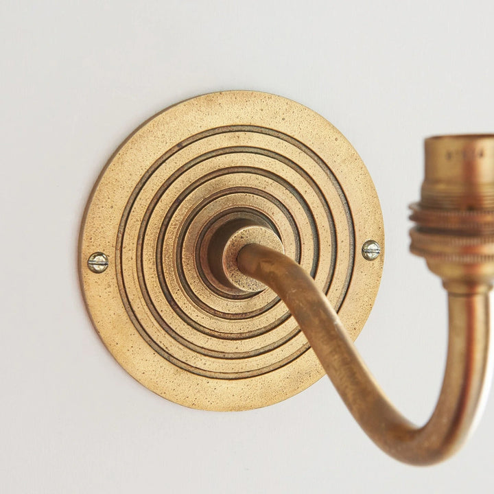 Ripple Curve Wall Light - Antique Brass