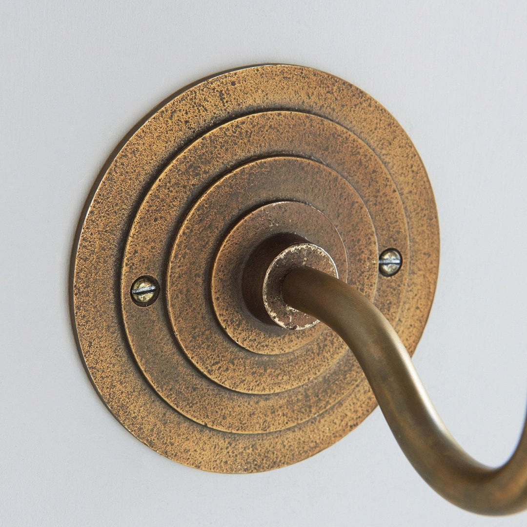 Halo Swan Wall Light - Antique Brass