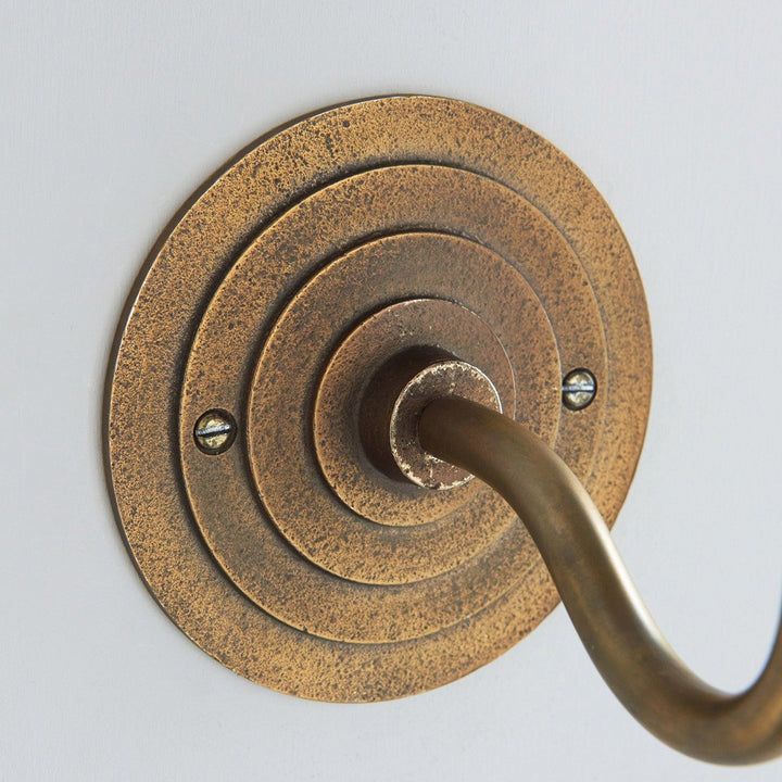 Halo Swan Wall Light - Antique Brass
