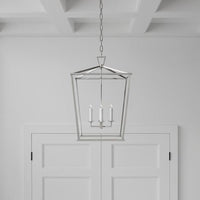 Andrew Martin Darlana Lantern Pendant Light Polished Nickel Medium