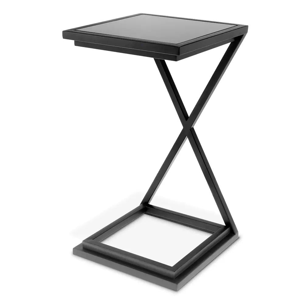 Eichholtz Cross Side Table in Gunmetal Finish