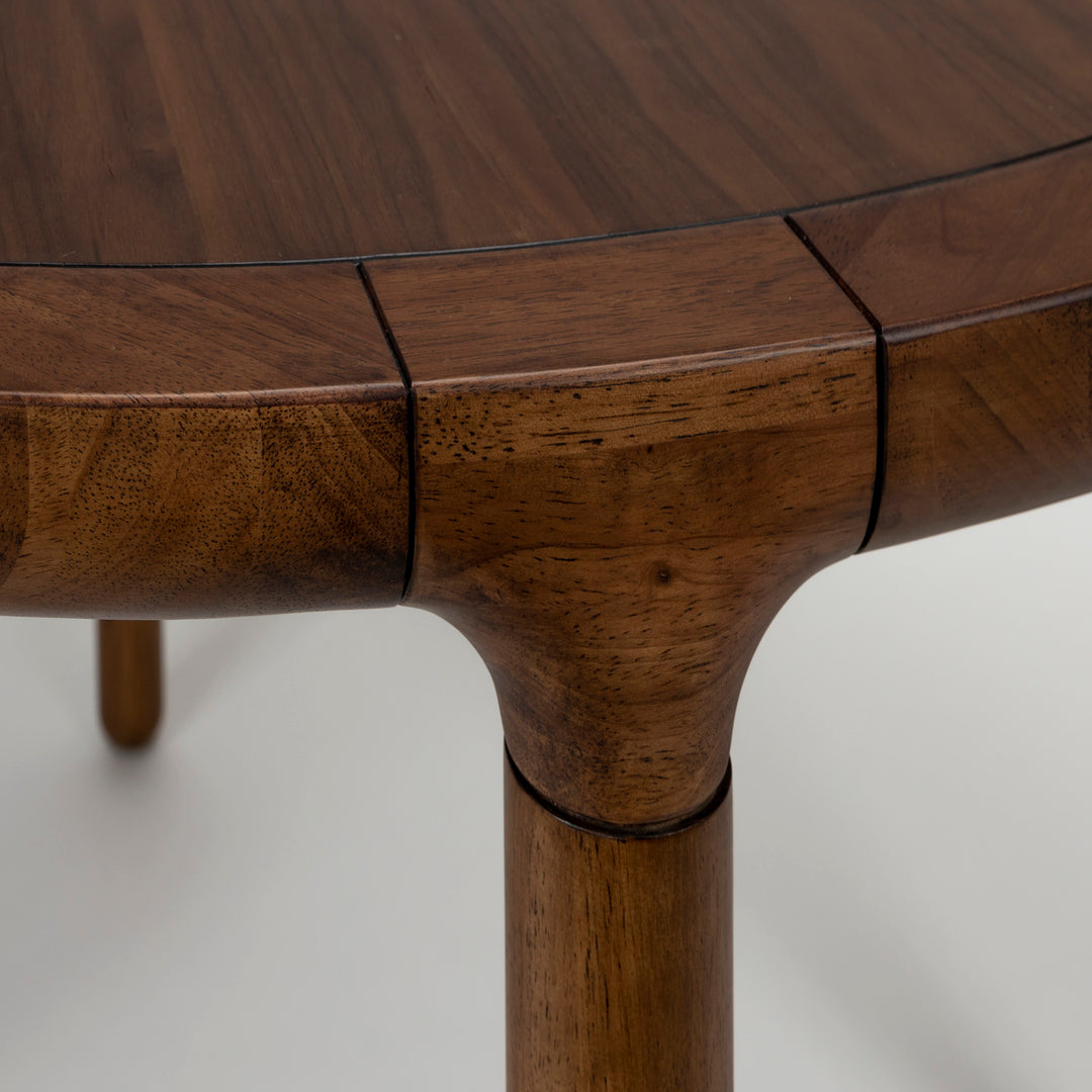 Storm Round Dining Table 128cm - Walnut Zuiver 5