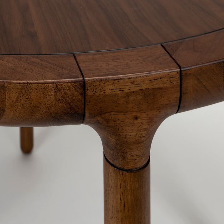 Storm Round Dining Table 128cm - Walnut Zuiver 5