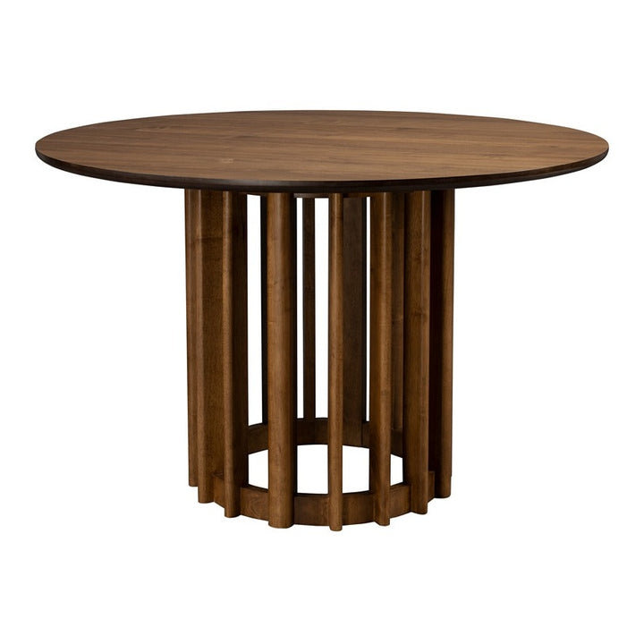 Barlet Round Dining Table 120cm - Walnut Dutchbone 1