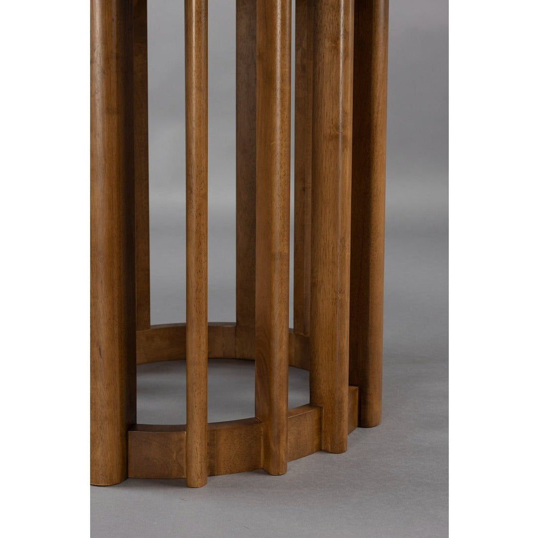 Barlet Round Dining Table 120cm - Walnut Dutchbone 7