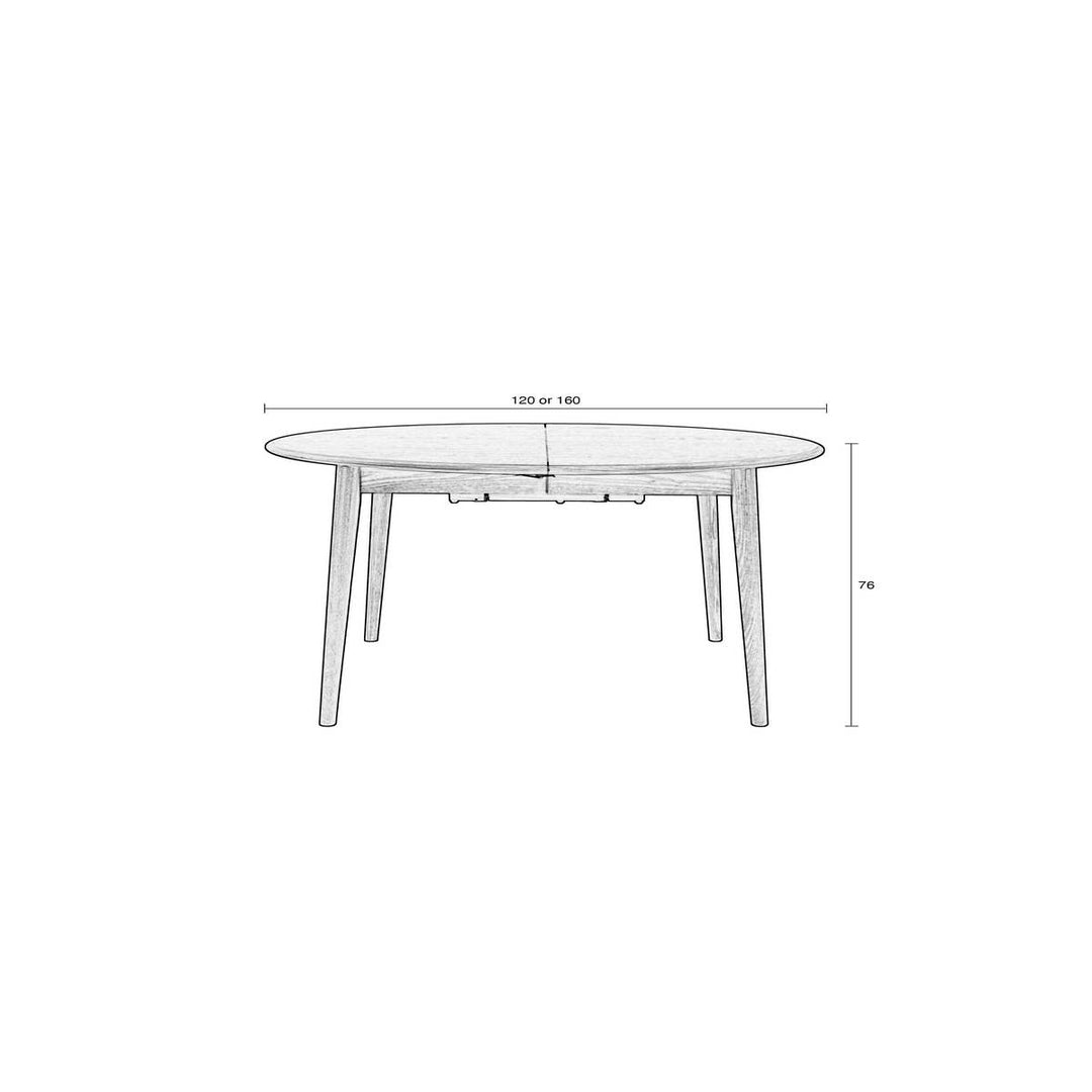 Twist Extendable Round Dining Table 120-160cm - Oak Zuiver 9