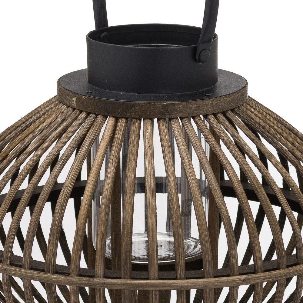 Hill Interiors Bamboo Style Lantern in Brown