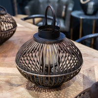 Hill Interiors Bamboo Style Lantern in Brown