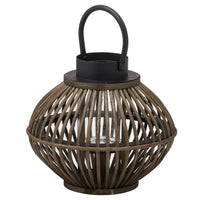 Hill Interiors Bamboo Style Lantern in Brown