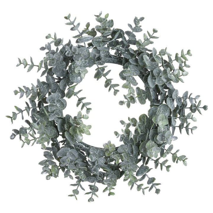 Frosted Eucalyptus Candle Wreath Hill 6