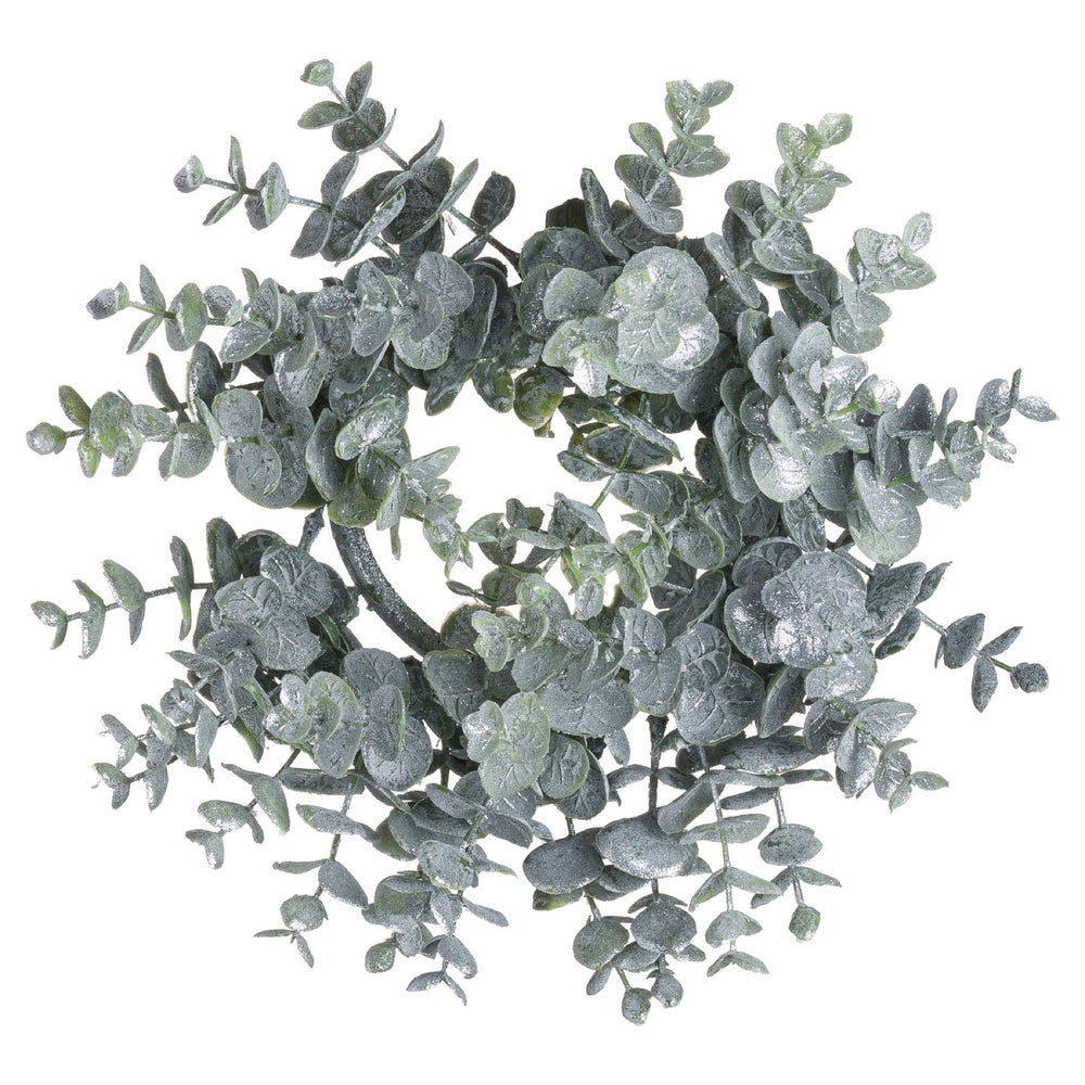 Frosted Eucalyptus Candle Wreath Hill 3