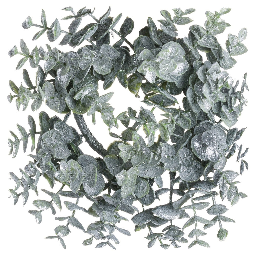 Frosted Eucalyptus Candle Wreath Hill 2