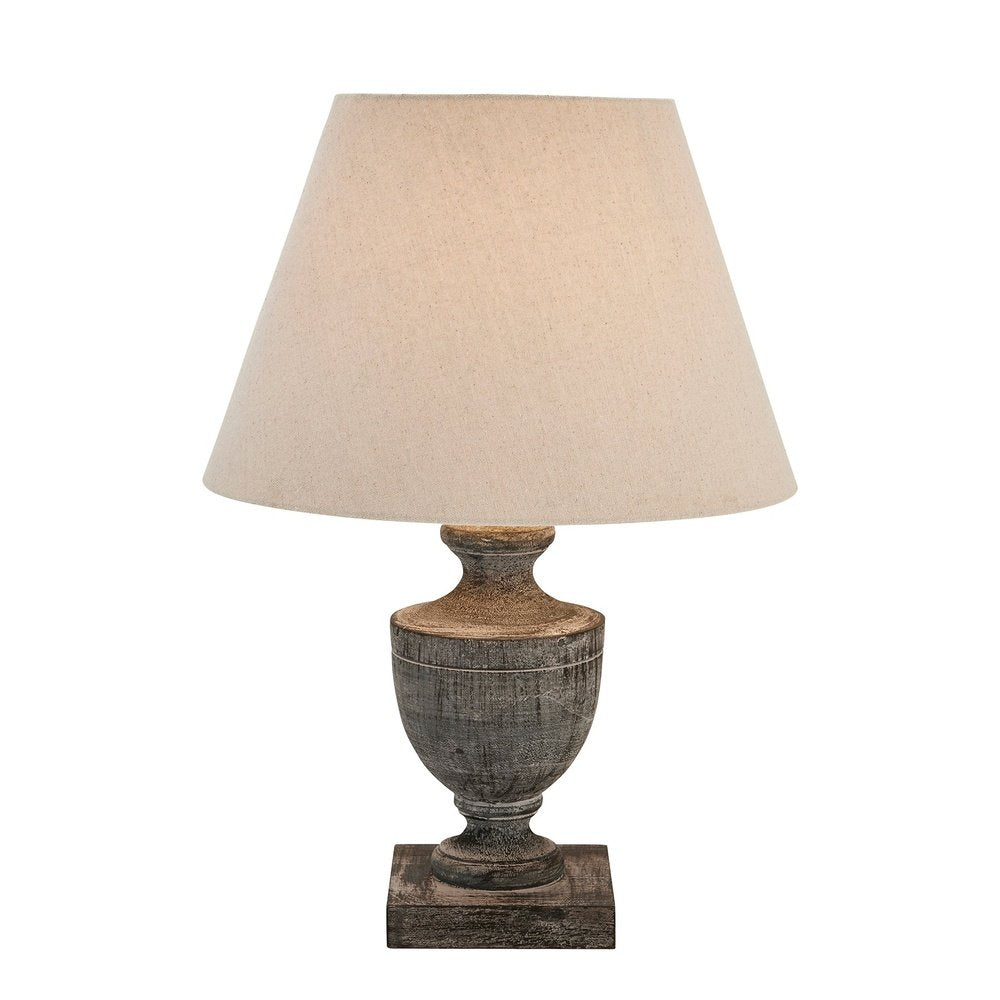 Hill Interiors Incia Urn Wooden Table Lamp