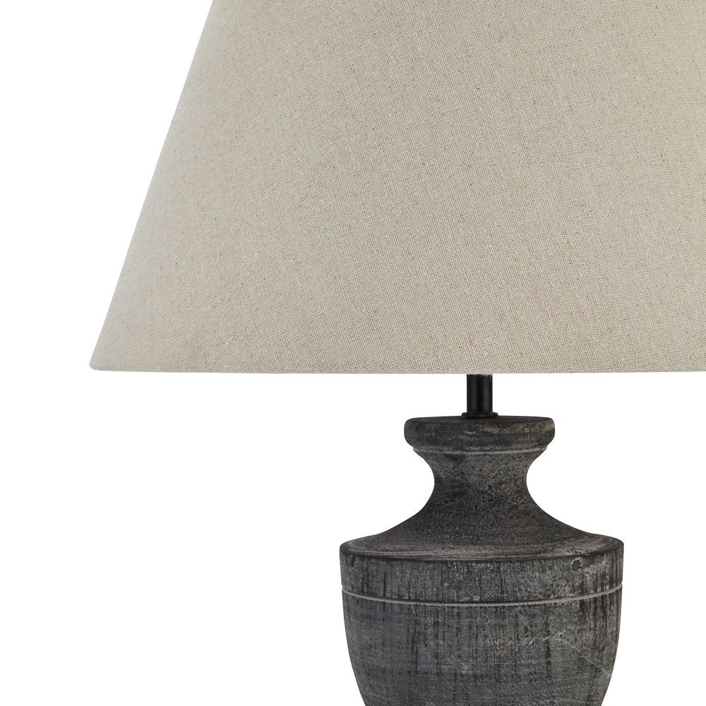 Hill Interiors Incia Urn Wooden Table Lamp