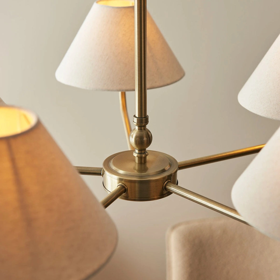 Lille 5 Pendant Light - Antique Brass