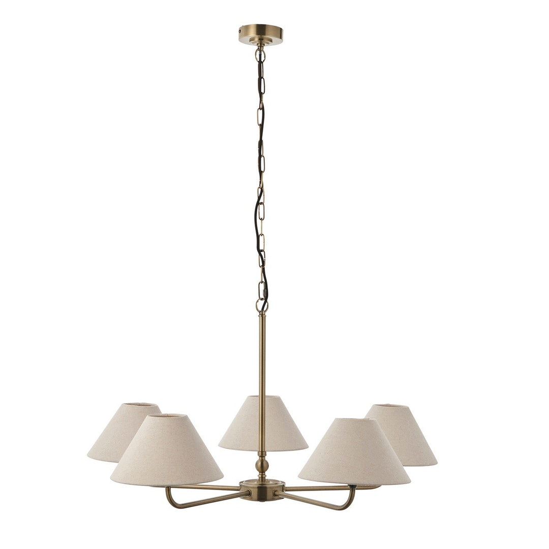 Lille 5 Pendant Light - Antique Brass