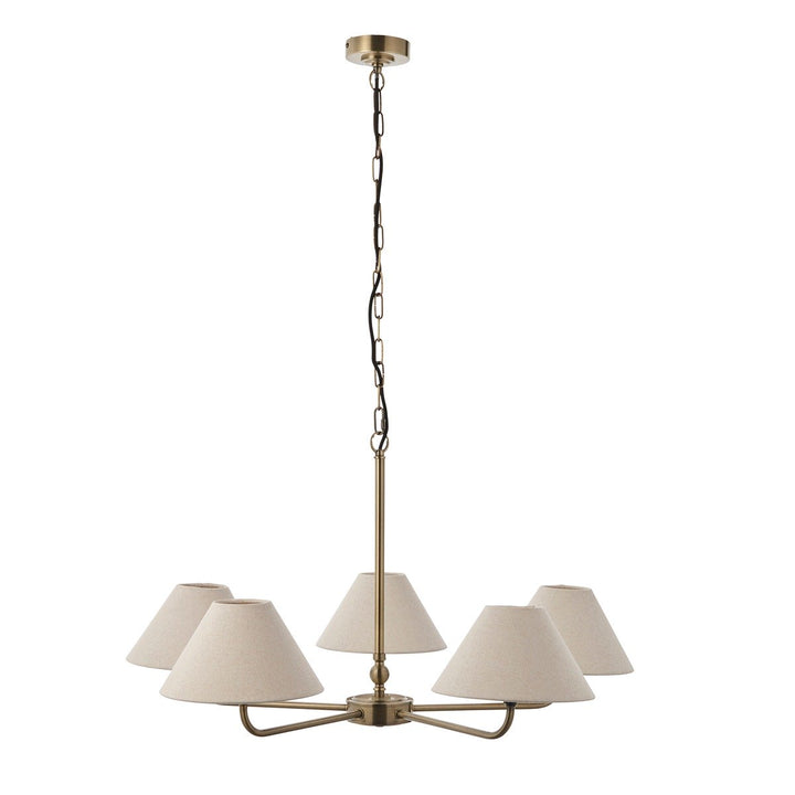 Lille 5 Pendant Light - Antique Brass