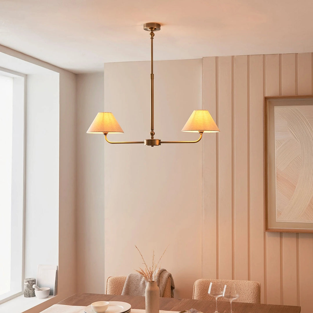 Lille 2 Pendant Light Antique Brass