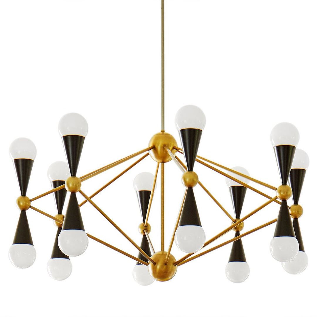 Caracas 16-Light Chandelier - Black & White Design Maven 1