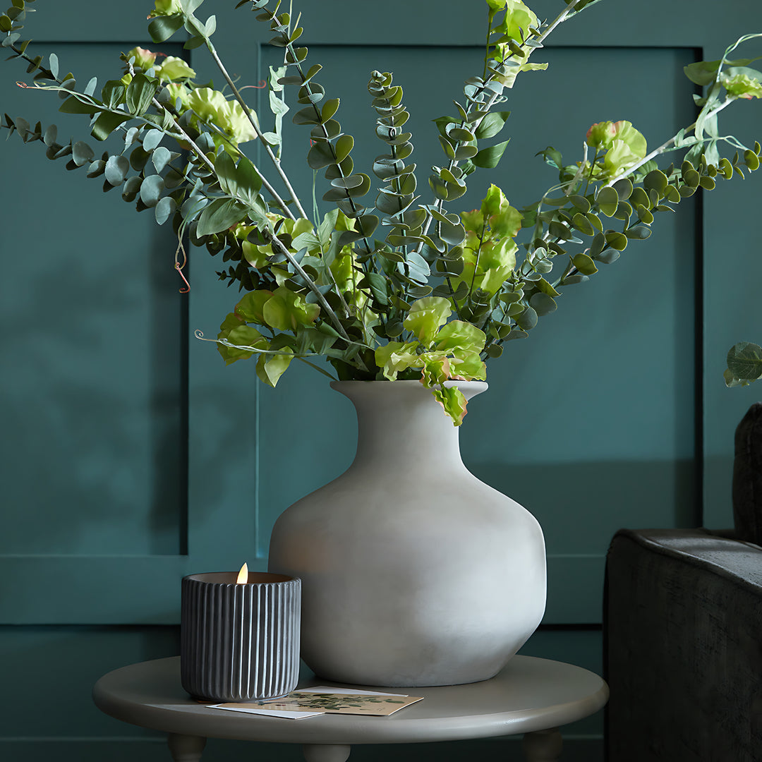 Darcy Squat Vase - Stone
