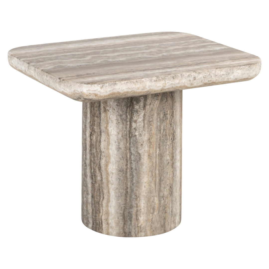 Denizly Faux Travertine End Table - Grey Richmond 1
