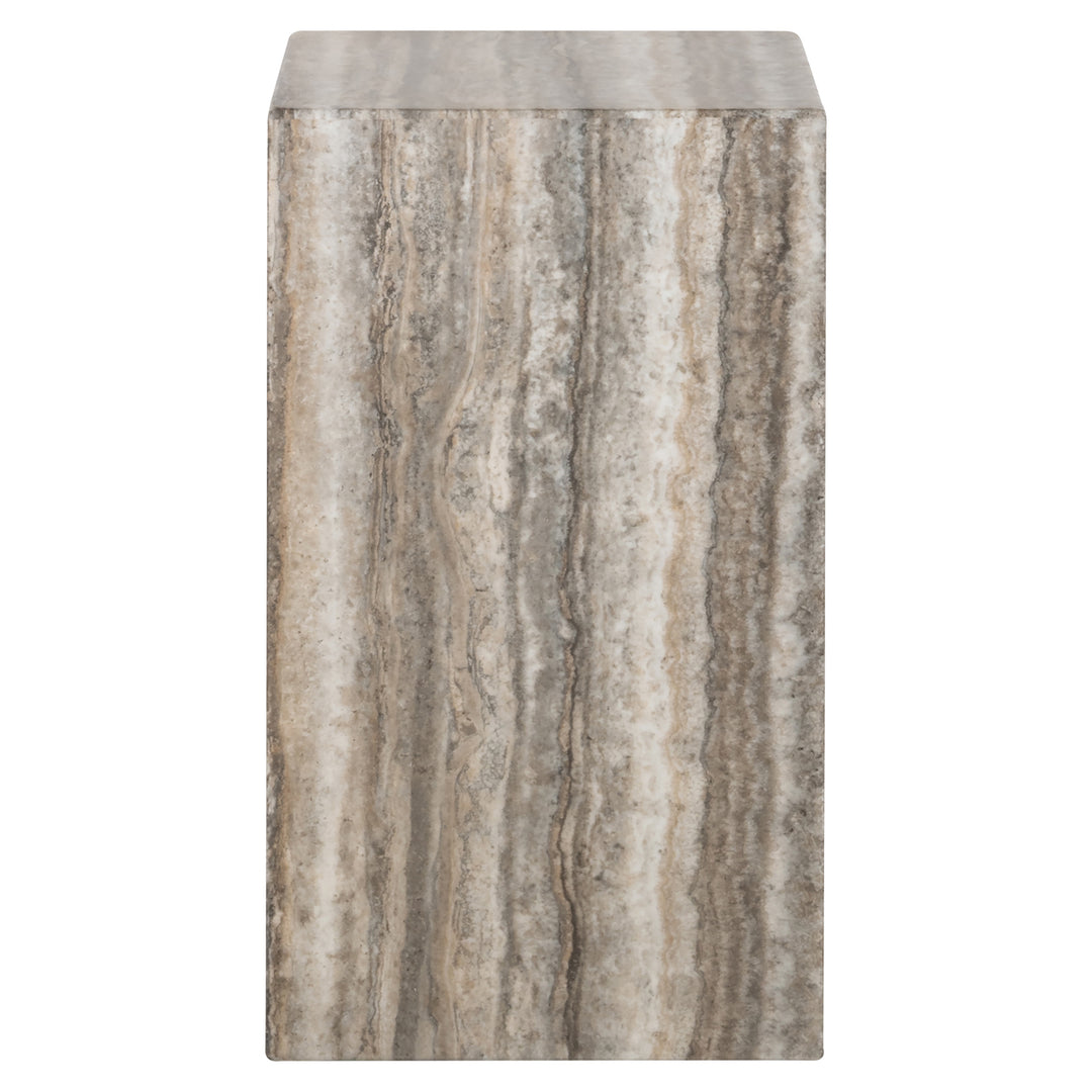 Dulce Faux Travertine Arched End Table - Grey Richmond 5
