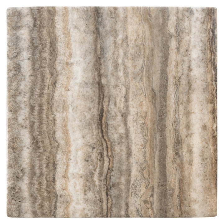 Dulce Faux Travertine Arched End Table - Grey Richmond 4