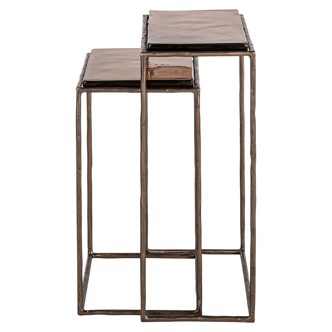 Villano Set of 2 End Tables - Bronze