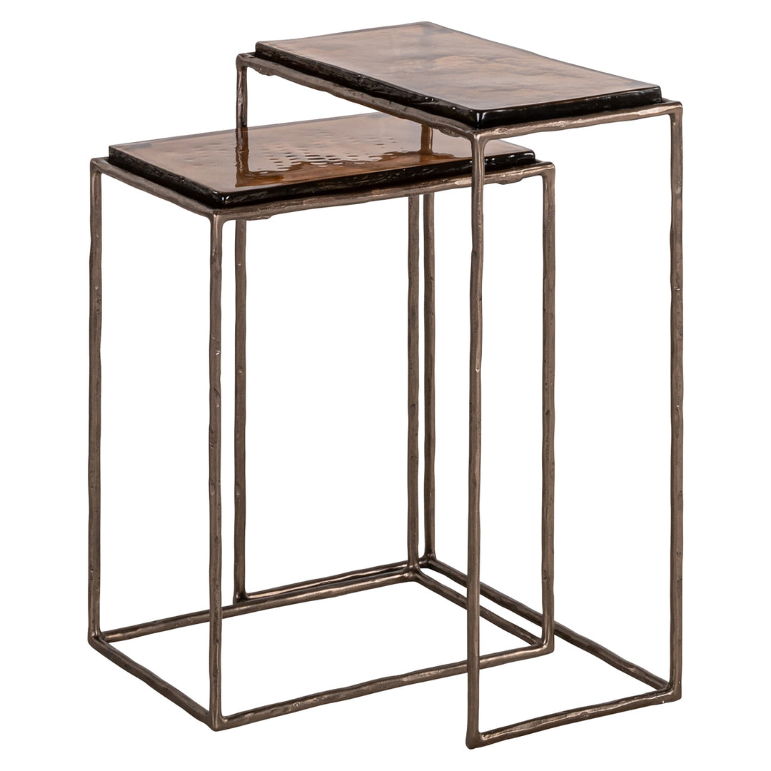 Villano Set of 2 End Tables - Bronze