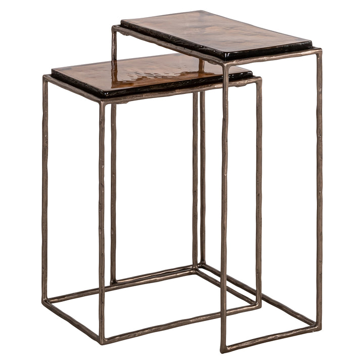 Villano Set of 2 End Tables - Bronze