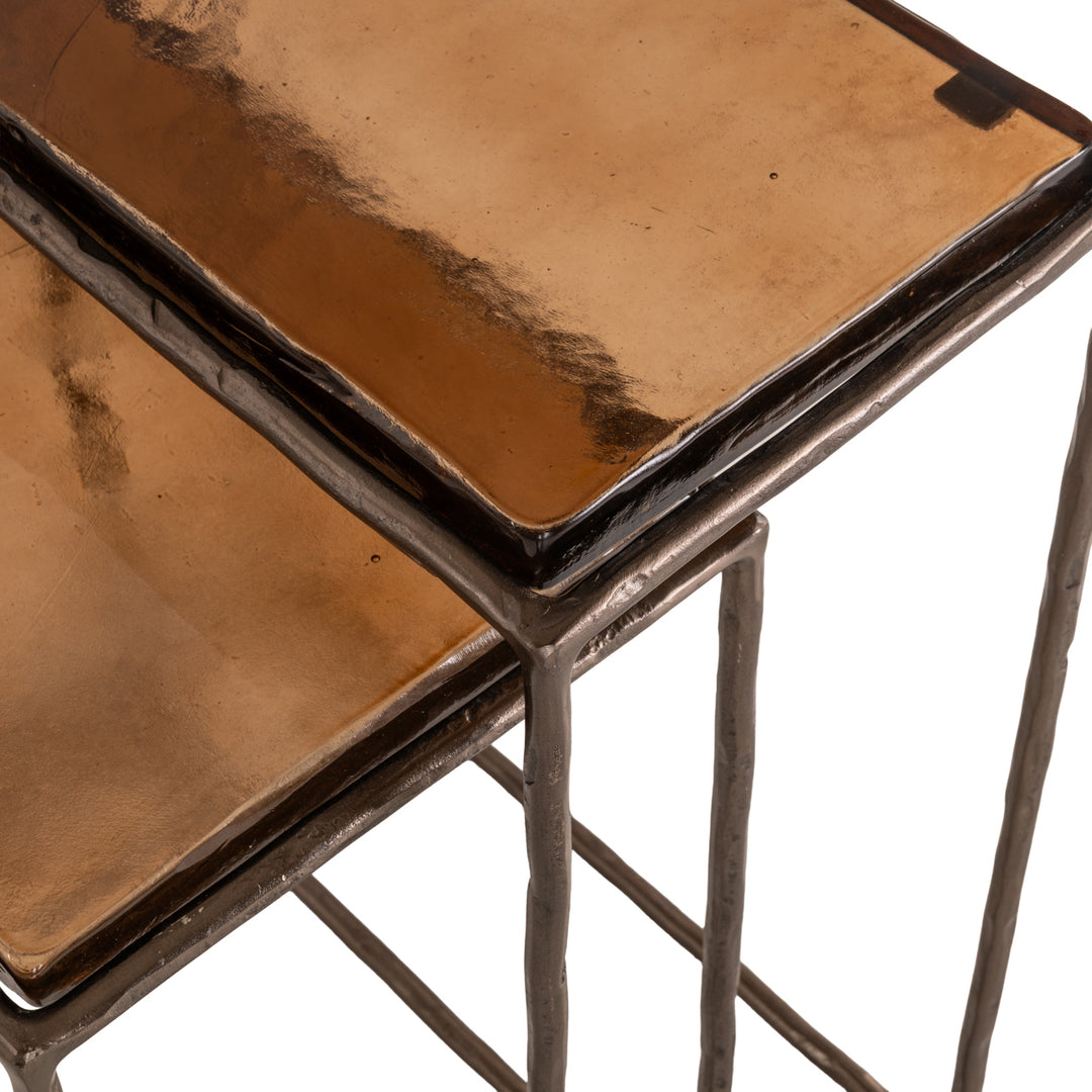 Villano Set of 2 End Tables - Bronze