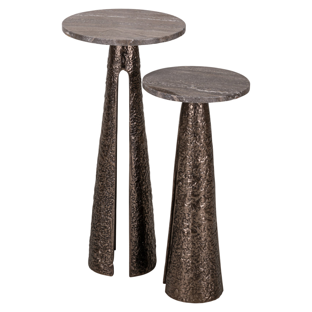 Eldora Round End Table - Bronze