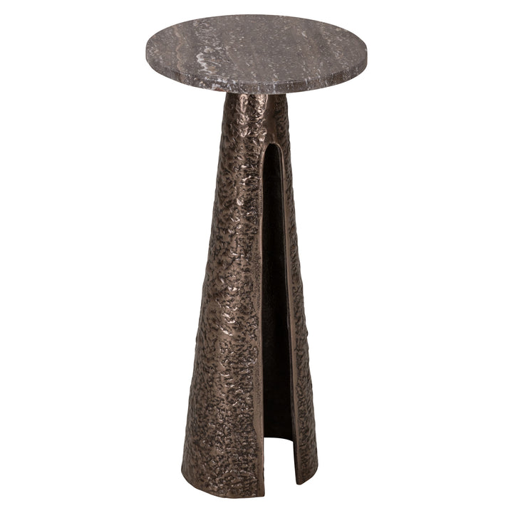 Eldora Round End Table - Bronze