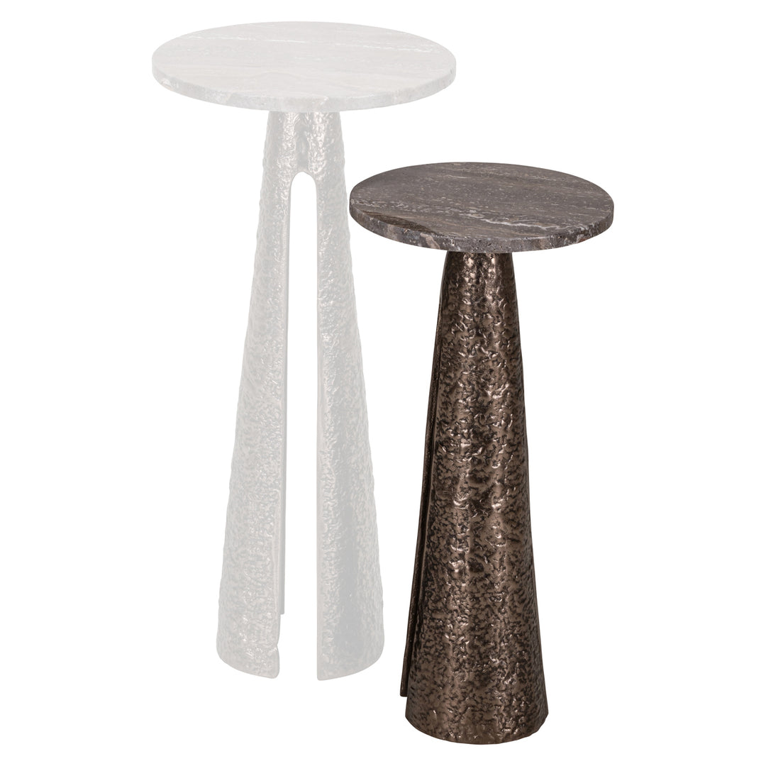 Eldora Round End Table - Bronze