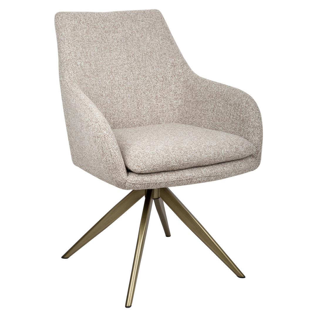 Lisonne Swivel Dining Chair - Cayenne Brown