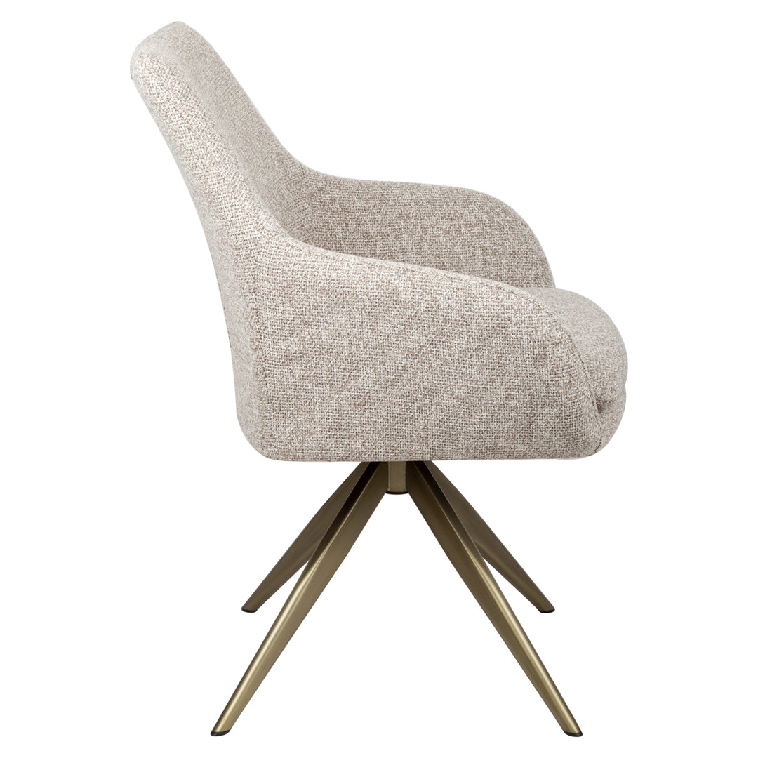 Lisonne Swivel Dining Chair - Cayenne Brown