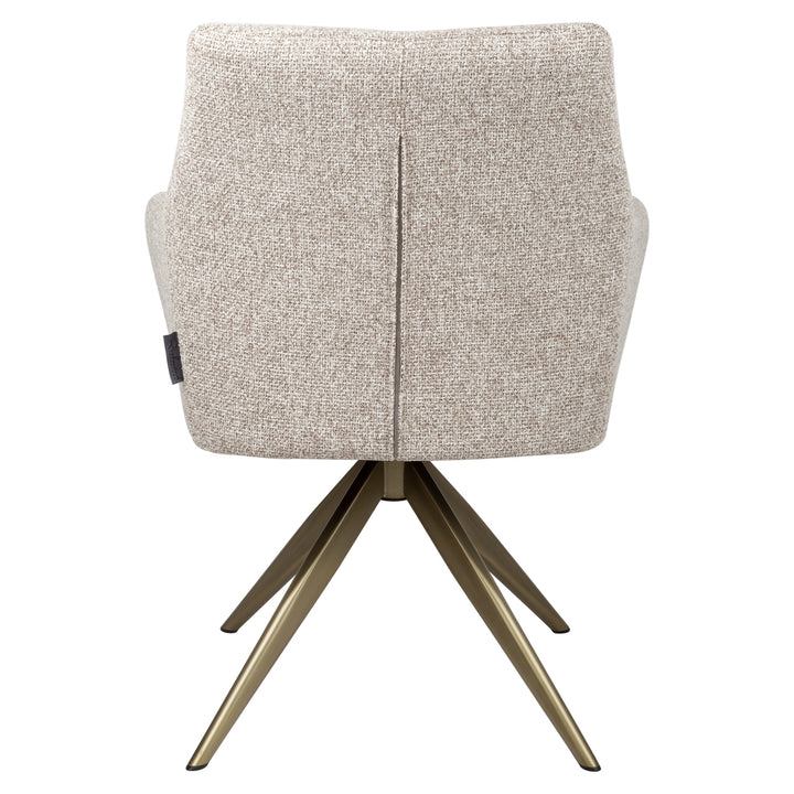 Lisonne Swivel Dining Chair - Cayenne Brown