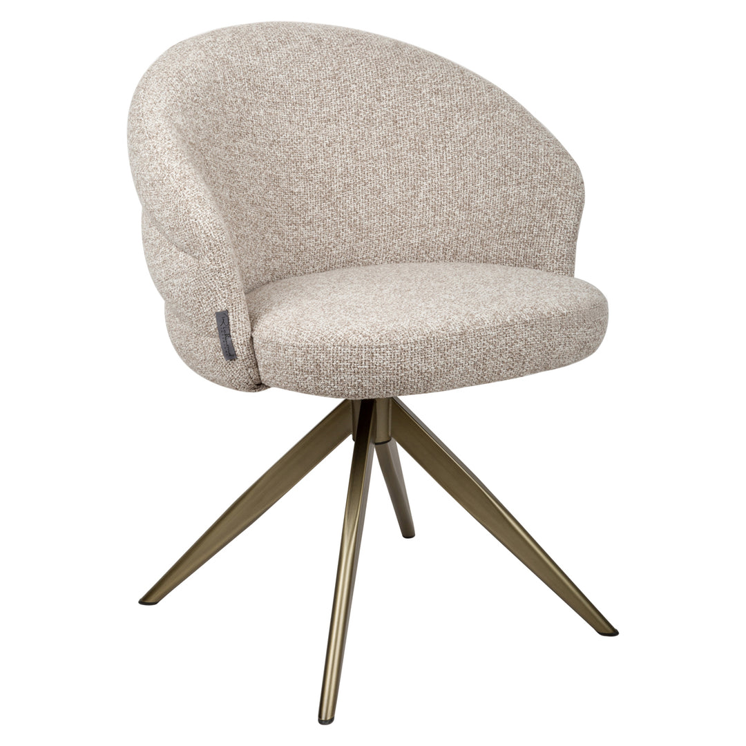 Zendaya Swivel Dining Chair - Cayenne Brown