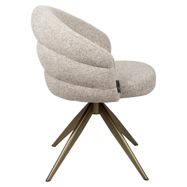 Zendaya Swivel Dining Chair - Cayenne Brown