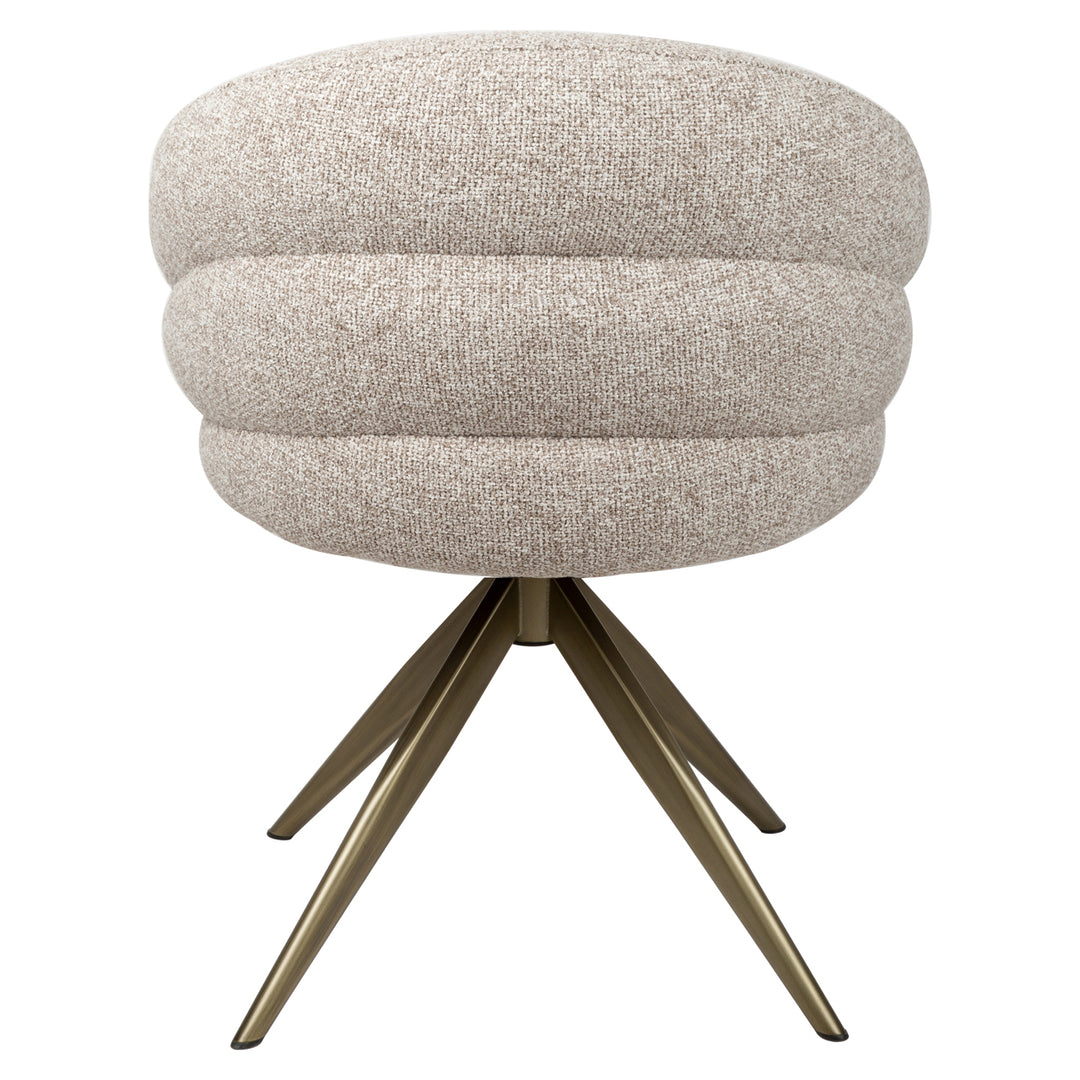 Zendaya Swivel Dining Chair - Cayenne Brown