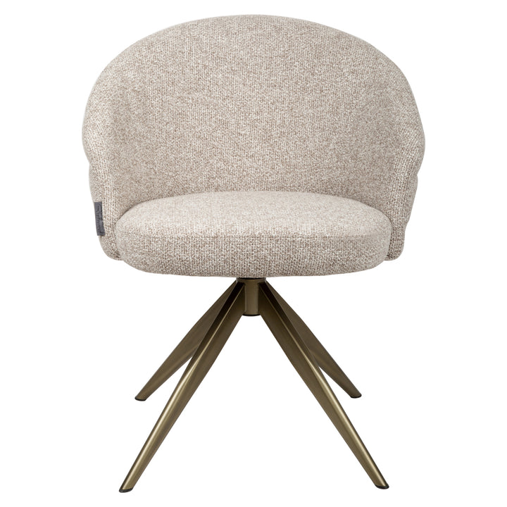 Zendaya Swivel Dining Chair - Cayenne Brown