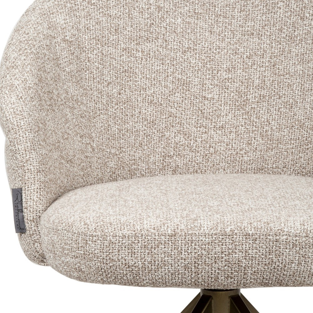 Zendaya Swivel Dining Chair - Cayenne Brown