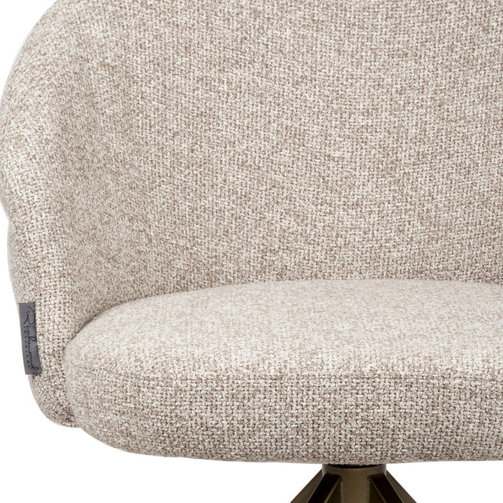 Zendaya Swivel Dining Chair - Cayenne Brown