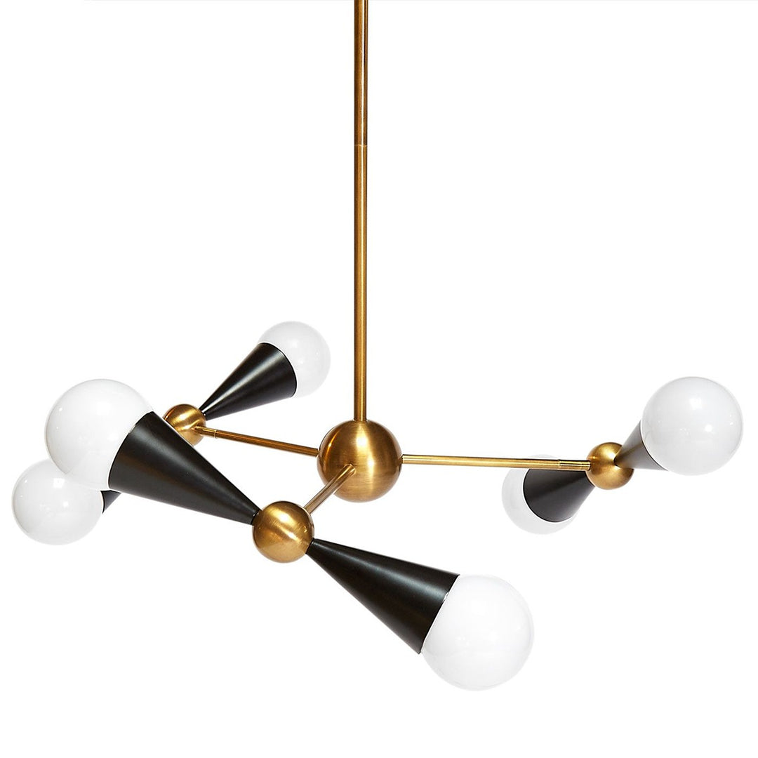 Caracas 6-Light Chandelier - Black & White Design Maven 1