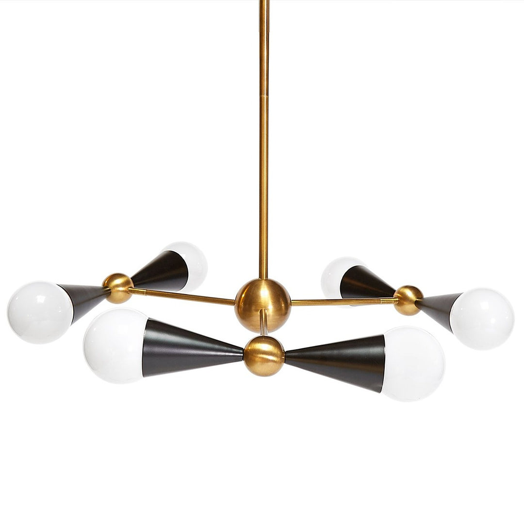 Caracas 6-Light Chandelier - Black & White Design Maven 3